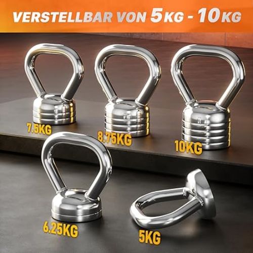 Train Hard Kettlebell Aus Vinyl - Kugelhantel Für Krafttraining 2,5-15kg