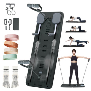 Northdeer Pilates Reformer Board, 2025 Upgraded klappbares Pilates Gerät, Multifunktionales 8 in 1 Reformer Pilates Maschine Zuhause Fitness