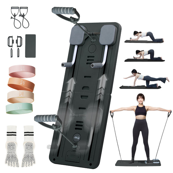Northdeer Pilates Reformer Board, 2025 Upgraded klappbares Pilates Gerät, Multifunktionales 8 in 1 Reformer Pilates Maschine Zuhause Fitness